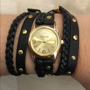 EUC RJ Graziano leather wrap watch